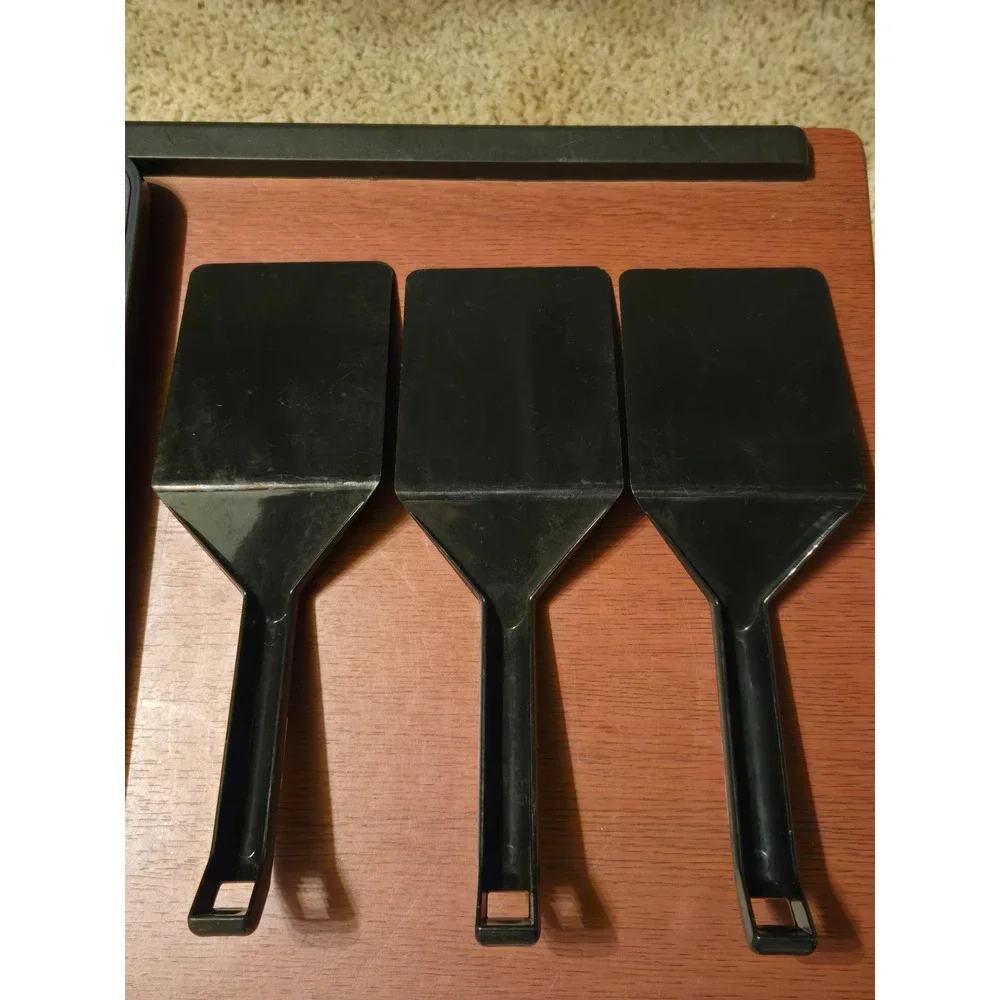 Maryland Plastics Black Plastic Spatula Set of 3 Kitchen Serving Tools MP020618